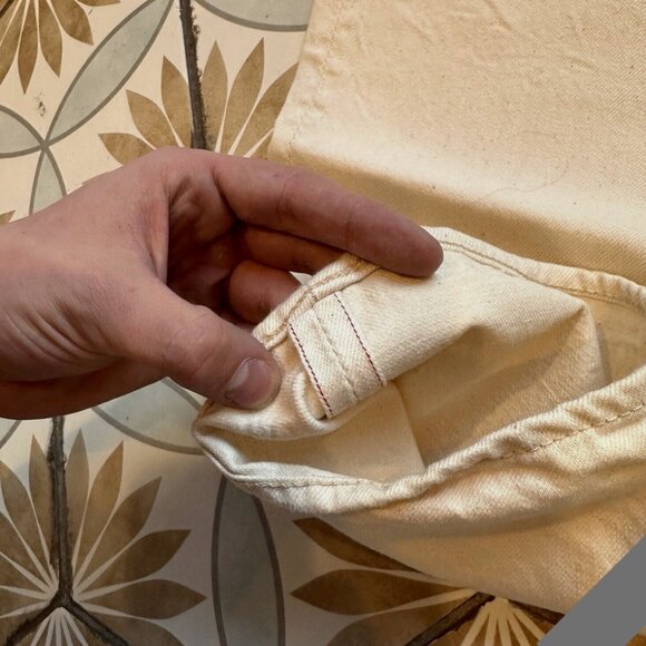 NWT Full Count Selvedge Ecru Denim Jeans Size 32 White 1108EC - Picture 5 of 9